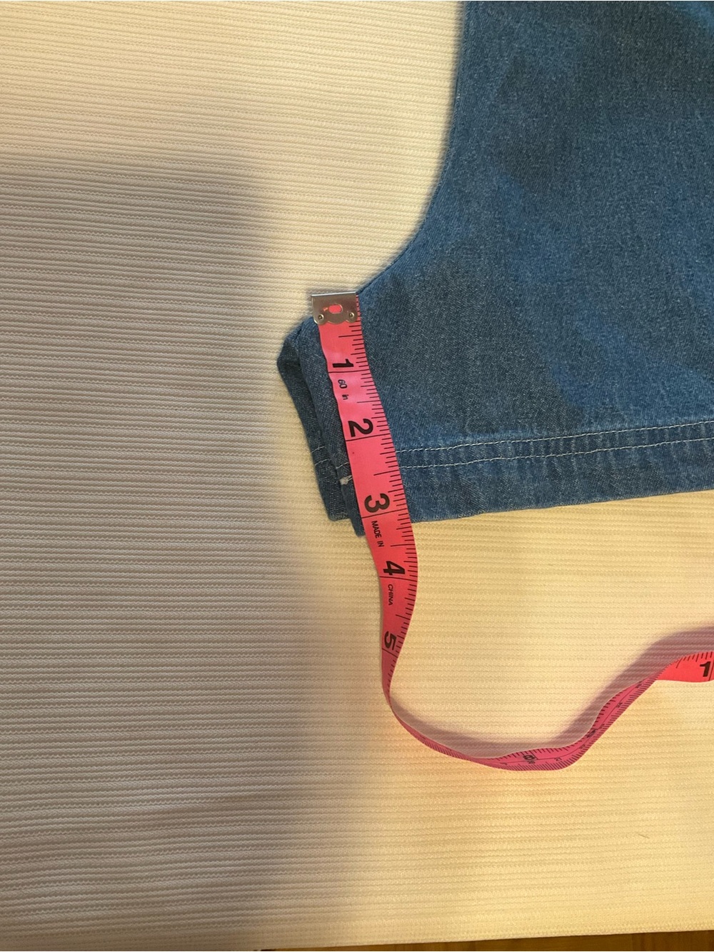 High-Waist Denim Belted Women’s Shorts - Blue - Picture 3 of 6